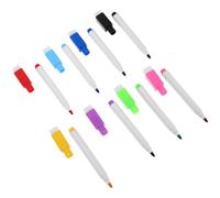 MAGICLULU Lot de 16 Marqueurs Effaçables à Sec Magnétiques, Stylos à Craie Liquide 8 Couleurs avec Gomme Intégrée, Pointe Fine, pour Tableau Blanc, Réfrigérateur et Planning Bureau, Encre