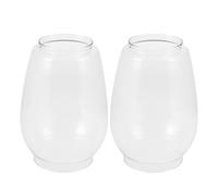 MAGICLULU Lot De 2 Abat-Jours en Verre pour Lanterne À Pétrole Abat-Jour De Remplacement pour Lampe Tempête Couvercle De Remplacement pour Lampe À Pétrole Lanterne À Huile en Verre