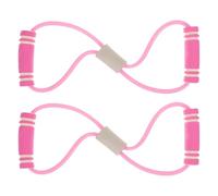 MAGICLULU Lot de 2 Bandes de résistance pour Le Haut du Corps : élastiques d’entraînement avec poignées pour étirements des Bras, thérapie, Danse, Pilates, Yoga - Bandes pour entraînement à