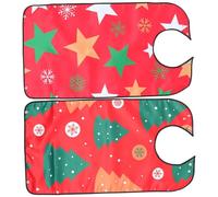 MAGICLULU Lot de 2 Bavoirs pour Adultes Thème Noël en Polyester Résistant, Grand Format Poche Ramasse-miettes, Ajustable et Lavable, pour Personnes Âgées et Repas Festifs