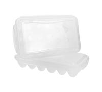 MAGICLULU Lot de 2 Boîtes de Conservation pour Œufs 18 Compartiments en Plastique Transparent pour Réfrigérateur, Plateaux Empilables pour Rangement Compact et Suivi Facile des Œufs,