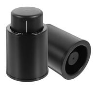 MAGICLULU Lot de 2 Bouchons de Bouteille de Vin Noir en Plastique Joint Hermétique pour Prolonger la Conservation et Préserver la Fraîcheur du Vin Ouvert