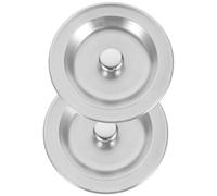 MAGICLULU Lot de 2 Bouchons de Vidange en Acier Inoxydable 8,8 Cm avec Joint en Silicone, Bouchons D’évier Universels Cuisine et Salle de Bain, Étanchéité Anti-Odeur, Accessoires pour Bac