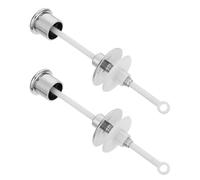 MAGICLULU Lot de 2 Boutons de Chasse D'eau Manuels en Métal pour Réservoir de Toilettes Vintage, Accessoires de Remplacement Compatibles Multiples, Levier Poussoir Pratique pour Salle