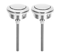 MAGICLULU Lot de 2 Boutons-poussoirs Ronds pour Chasse D'eau de Toilettes, Accessoires Wc en Abs, Surface Lisse et Brillante, Résistant la Corrosion, pour Bureau ou Hôtel Couleur Aléatoire