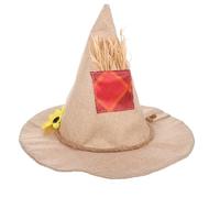 MAGICLULU Lot de 2 chapeaux de sorcière épouvantail : accessoires de déguisement d'Halloween, chapeau de magicien tournesol, couvre-chef pour Halloween, automne, cosplay