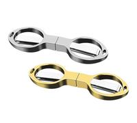 MAGICLULU Lot de 2 Ciseaux de Pêche Pliables en Acier au Carbone, Coupe-Ligne Précis, Petits et Compacts, Couleurs Or et Argenté, Accessoires de Pêche pour Bateaux et Usage en Plein Air