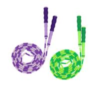 MAGICLULU Lot de 2 Cordes à Sauter Bambou Vert et Violet Légères et Réglables pour Exercices de Fitness et Entraînement à Domicile Adaptées Adultes et Garçon et Filles