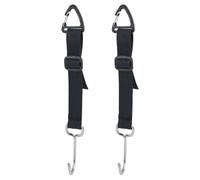 MAGICLULU Lot de 2 Crochets D'appui-tête de Siège Auto en Métal Robuste, Crochet Caché et Détachable pour Voiture, Support Polyvalent pour Paquet, Portefeuilles et Vêtements, Accessoire