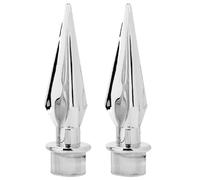 MAGICLULU Lot de 2 Embouts pour Mât de Drapeau en Plastique Argenté Accessoires pour Mâts de Drapeau de Conférence Décoration Extérieure pour Bureau et Hôtel Remplacement Solide et Facile