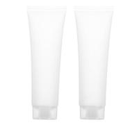 MAGICLULU Lot de 2 Flacons Souples Rechargeables 100 Ml en Pe Transparent, Bouteilles de Voyage Étanches pour Cosmétiques, Lotions et Crèmes, pour Trousses de Toilette en Déplacement