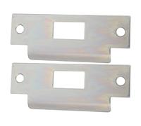 MAGICLULU Lot de 2 Gâches pour Portes Intérieures, Plaque de Protection en Métal Résistante à L'usure, Dimensions 12,2 X 4,8 Cm, Compatible Plupart des Serrures, pour Maison, Bureau