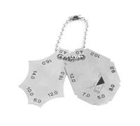 MAGICLULU Lot de 2 Jauges de Soudure en Acier Inoxydable Portables, Faciles à Utiliser, Forme Règle de Contour, Outil Précis pour Essai de Cordon de Soudure