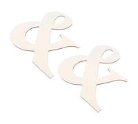 MAGICLULU Lot de 2 Lettres en Bois Brut pour DIY Décoration, Pendentifs en Bois Beige, pour Loisirs Créatifs et Ornements Personnalisés