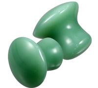 MAGICLULU Lot de 2 Masseurs de Champignon en Jade Vert Pierre de Massage Lisse pour Visage et Corps Outil de Massage Facial pour Stimuler la Circulation Sanguine et Soin Peau