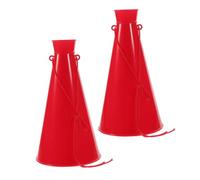 MAGICLULU Lot De 2 Mégaphones Plastique Rouge Portable, Trompettes D’encouragement Pour Garçon Et Filles, Jouets à Corne Légers Pour Fêtes, Événements Sportifs Et Activités Extérieures