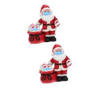MAGICLULU Lot De 2 Mini Décorations De Noël Artificielles pour La Prévention des Épidémies Petites Décorations De Noël Centres De Table De Noël Décorations Vintage pour La Maison
