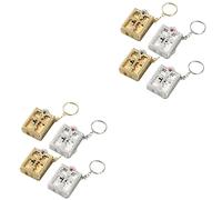 MAGICLULU Lot de 2 Mini Porte-clés Religieux Bible Argentés Et Dorés pour de Communion 4 Pièces