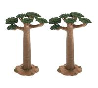 MAGICLULU Lot De 2 Modèles Miniatures D'Arbres Baobab Décorations Artisanales Réalistes pour Bureau Et Mini Paysages 6.30X3.54X2.36In