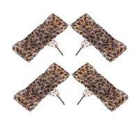 MAGICLULU Lot de 2 Paires Lacets Larges 4 CM Imprimé Léopard Jaunes, Lacets Plats Polyester Résistants pour Chaussures de Sport et Baskets, Accessoires Décoratifs pour Hommes et Femmes,