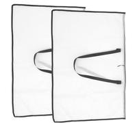 MAGICLULU Lot de 2 Paquet Portfolio Transparents Blancs en PVC Grand Format pour Planche à Dessin Portable, Organisateur D'œuvres d'art Fermeture Éclair, Artistes, Rangement Atelier
