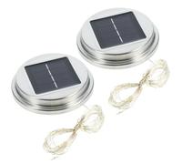 MAGICLULU Lot de 2 Pièces de Rechange pour Lampe Solaire Extérieure, Couvercles Solaires pour Boule en Verre Craquelé, Étanches et Écoénergétiques, Compatibles Guirlandes Lumineuses
