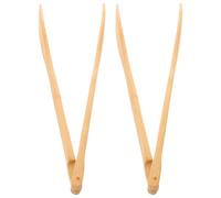MAGICLULU Lot de 2 Pinces à Grille en Bambou Naturel 30 Cm Pinces à Toast Antidérapantes Réutilisables pour Barbecue, Rôtisserie, Salade et Friteuse à Air Ustensiles Cuisine Polyvalents