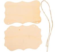 MAGICLULU Lot de 2 Plaques en Bois Brut Non Poncé, 2 Tailles, pour Bricolage et Peinture, Décoration Mariage, Supports Suspendus Artisanat du Bois, Accessoires Diy, Présents Personnalisés