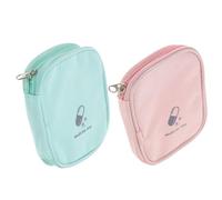 MAGICLULU Lot de 2 Portables pour Voyage et Randonnée, Grandes, Légères, en Polyester Solide, Couleurs Vert Clair et Rose Pâle, Étui de Rangement pour Remède D'urgence