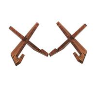 MAGICLULU Lot De 2 Porte-Livres De Recettes en Bois Charbon, Pupitre De Lecture Rotatif, Support pour Livres Et Vinyles, Rangement Bureau La Cuisine Multifonction, Support Vertical Compact