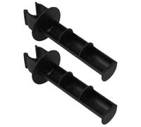 MAGICLULU Lot de 2 Porte-rouleaux de Papier Toilette Noirs, Supports Adhésifs Compatibles Fauteuils Roulants Percés, Accessoires Pratiques pour Salle de Bain et Aide la Mobilité,