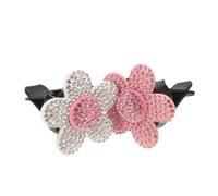 MAGICLULU Lot De 2 Pour Voiture Accessoires Mcbling Dessous De Verre En Forme De Diamant Accessoires Pour Grille D'Aération Motif Floral Argile Rose