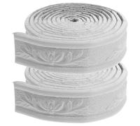 MAGICLULU Lot de 2 rouleaux de papier peint frontière 3D autocollant flexible en mousse auto-adhésive Revêtement mural autocollant Bouton mural pour la décoration de la maison et de l'hôtel