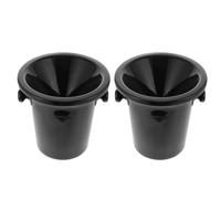 MAGICLULU Lot De 2 Seaux à Vin Noir En Plastique Pp, Crachoirs à Vin Ronds à Double Oreille, Forme Entonnoir Pour Verser Sans Éclaboussures, Usage En Caves Et Dégustations
