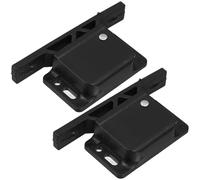 MAGICLULU Lot de 2 Set de Loquets à Pression pour Meuble de Camping-car, Verrouillage Sécurisé avec Crochets à Ressort, Fabrication Abs Solide, Adhésif Double Face pour Installation