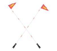 MAGICLULU Lot de 2 Sets de Drapeaux de Sécurité pour Voiturettes de Golf et Fauteuils Roulants, Drapeaux Réfléchissants Orange avec Mât Métallique, Haute Visibilité 360°, Signalisation