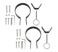 MAGICLULU Lot de 2 Sets de Sets de Pièces Détachées pour Support à Jambon Italien et Accessoires pour Support à Jambon Espagnol en Fer Noir et Argenté Stable et Facile à Nettoyer Cuisine