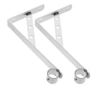 MAGICLULU Lot de 2 Supports de Tringle Muraux en Acier Inoxydable 25 Mm, Équerres Triangulaires Robustes 30 Cm pour Séchage sur Balcon et Espace Restreint, Fixation Latérale Stable