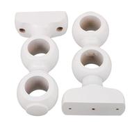 MAGICLULU Lot de 2 Supports Muraux en Bois Massif pour Tringles à Rideaux Doubles Design Élégant, Stabilité Forte et Adaptés aux Chambres