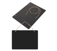 MAGICLULU Lot de 2 Tableaux Noirs Suspendus Double Face en Bois Vintage, Écriture Lisse et Effaçable, pour Bureaux et Jardins Décoratifs