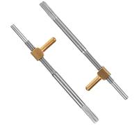 MAGICLULU Lot de 2 Vis de Hausse en Métal Robuste pour Archet de Violon Petit Modèle, Accessoire Compact et Léger pour Remplacement et Réglage D’archet D’instrument à Style Aléatoire