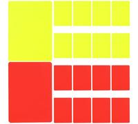 MAGICLULU Lot de 20 Cartes d'arbitre de Football : Cartes d'avertissement Rouges et Jaunes, Accessoires de pénalité pour Les Officiels de Football, Fournitures Scolaires et de Stade