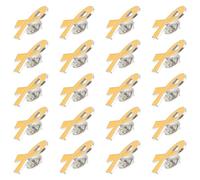 MAGICLULU Lot de 20 Épinglettes Ruban Jaune en Alliage pour Sensibilisation Caritative, Design Élégant en Émail, pour Activités de Charité et Cohésion D'équipe