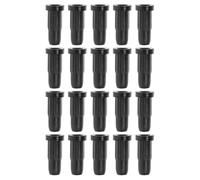 MAGICLULU Lot de 20 Housses de Protection pour Roulettes Universelles de Chaise Pivotante, en Plastique Pp Noir, Compatibles Tiges 8x38 Mm, Étui de Patin pour Fauteuil de Bureau, Protection