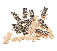 MAGICLULU Lot de 20 Pendentifs Breloques pour Bijoux en Alliage Noir, Chiffres 2025 Modernes, Accessoires Créatifs pour Bracelets et Colliers, Fêtes et Nouvel An, Loisirs Créatifs 2025