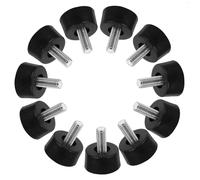 MAGICLULU Lot de 20 Pieds de Nivellement Réglables à Visser pour Meubles Patins en Plastique Noir M5 X 18 X 13 MM Adaptés pour Tables Chaises et Cadres de Lit Solution Anti-Inégalité
