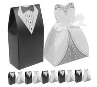 MAGICLULU Lot De 200 Boîtes Décoratives En Forme De Friandises Pour Fête Pour Robe Chocolat Rubans Réception D'Invités Desserts Et Tables En Papier Avec Sachet Cadeau Pour Invités