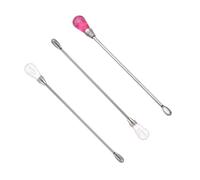 MAGICLULU Lot de 3 Bâtonnets Mélangeurs pour Cire à Cacheter, Cuillères en Alliage Plastique Blanc, Rose et Rouge Translucides, Agitateur Créatif pour Fonte Uniforme de Cire, Réutilisable