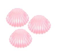 MAGICLULU Lot de 3 Boîtes à Bijoux en Plastique Réutilisable Forme Coquillage Rose Grand Espace pour Organiser Petits Objets pour Fêtes et Anniversaires