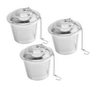 MAGICLULU Lot de 3 Boules de Thé en Acier Inoxydable Argenté Léger et Solide Passoire à Thé Pratique pour Épices et Jus de Fruits pour Maisons